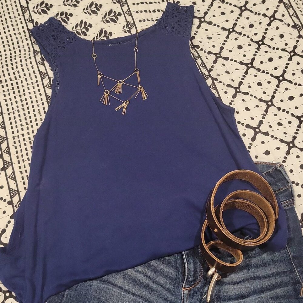 Royal Blue Sleeveless Top